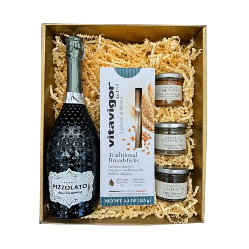 Coffret blanc : Pétillant italien sans alcool - Tapenades de l'Olivette - Gressin Coffret blanc : Pétillant italien sans alcool - Tapenades de l'Olivette - Gressin von Wine And More