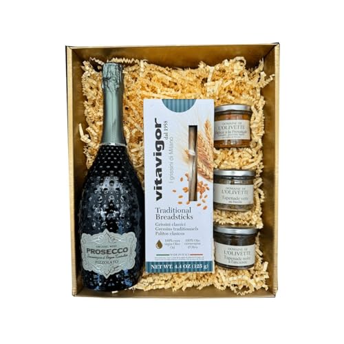 Coffret blanc : Prosecco DOC - Tapenades de l'Olivette - Gressin Coffret blanc : Prosecco DOC - Tapenades de l'Olivette - Gressin von Wine And More