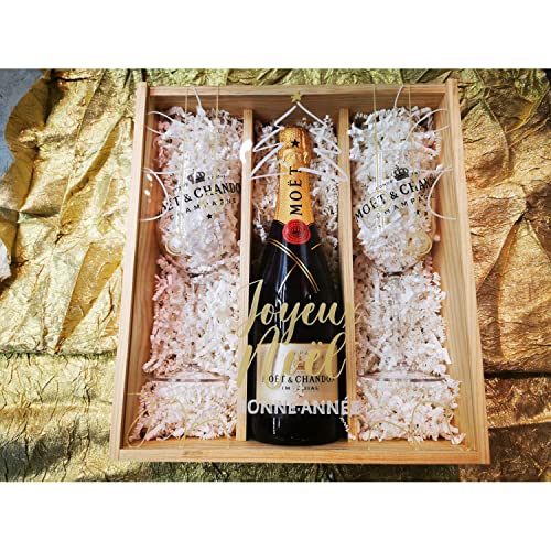 Coffret cadeau champagne Moet et Chandon Impérial Brut/Verre acrylique Transparent Moët&Chandon / " Sapin" Coffret cadeau champagne Moet et Chandon Impérial Brut/Verre acrylique Transparent Moët&Chandon / " Sapin" von Wine And More