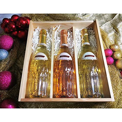 Confezione regalo Champagne/Vranken Brut x2 – Vranken Rosé x1 / Vetro trasparente von Wine And More