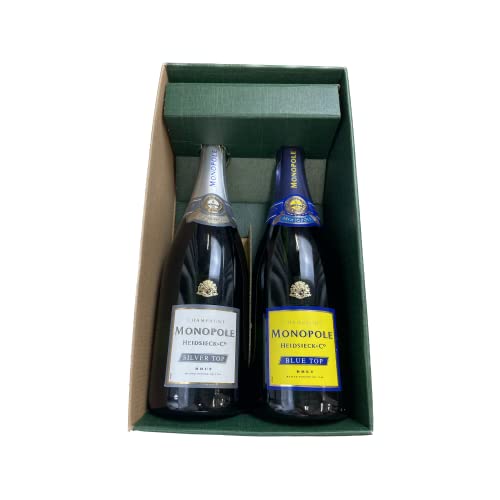 Geschenkbox Champagner Heidsieck - Grün -1 Brut - 1 Silver Top - 2x75cl von Wine And More
