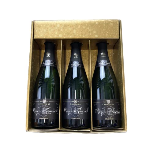 Geschenkbox Champagner Marquis Pomereuil - Gold -3 brut - 3x75cl von Wine And More