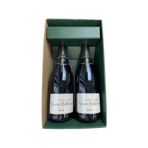 Geschenkbox Champagner Veuve Pelletier - Grün -2 Brut - 2 x75cl von Wine And More
