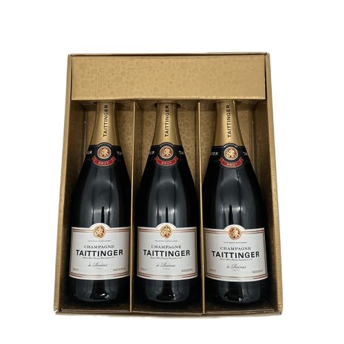 Geschenkbox Gold - Champagner Taittinger - 1 Brut - 3x75cl von Wine And More