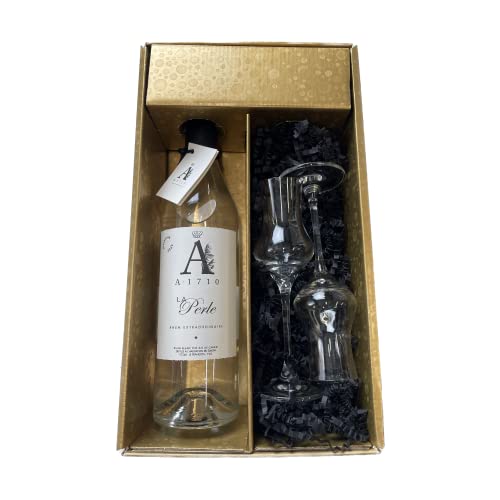 Geschenkbox - Rum - Gold - A 1710 La perle - 2 Rumgläser CHEF & SOMMELIER von Wine And More