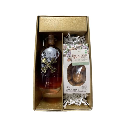 Geschenkbox - Rum - Gold - BUMBU - Macarons mit Mandeln 130g - Biscuiterie de Provence von Wine And More