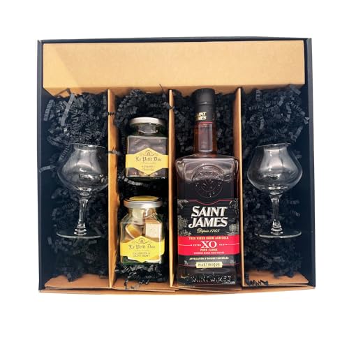 Geschenkbox - Rum - St James XO - - 2 Rumgläser CHEF & SOMMELIER - Amandes enrobées et calissons LE PETIT DUC Geschenkbox - Rum - St James XO - - 2 Rumgläser CHEF & SOMMELIER - Amandes enrobées et calissons LE PETIT DUC von Wine And More