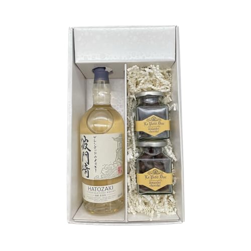 Geschenkbox Weiß - Whisky - HATOZAKI blended - Amandes de provence enrobées du Petit Duc von Wine And More