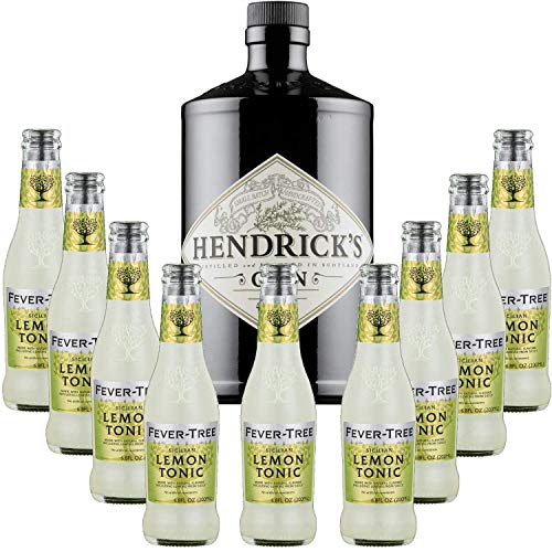 Gintonic - Gin Hendricks 41,3 ° + 9Fever Sicilian Lemon Tree Water - (70cl + 9 * 20cl) von Wine And More