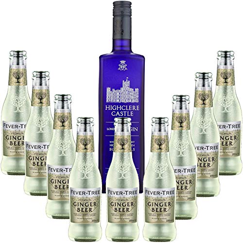 Gintonic - Gin Highclere Castle 43,5 ° + 9Fever Baum Ginger Beer Water - (70cl + 9 * 20cl) von Wine And More