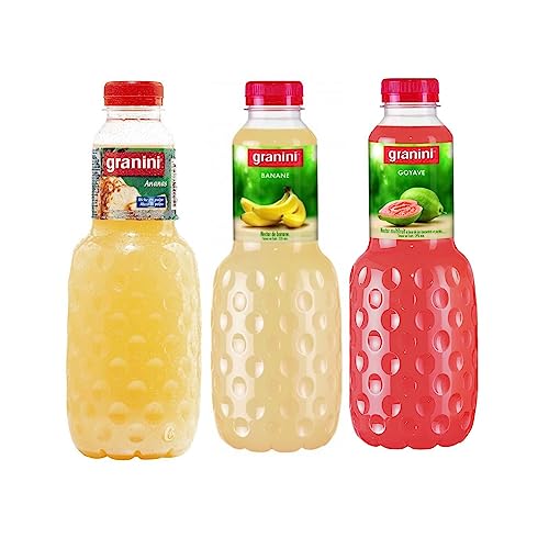 Granini-Set: Ananasnektar, Nektar Banane, Nektar Guava, 3 x 1 l von Wine And More