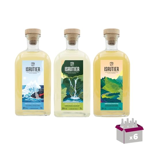 ISAUTIER - Arrangé citron & gingembre – Arrangé Coco & Vanilla – Arrangé Combava & Menthe 30% - 6x70cl von Wine And More