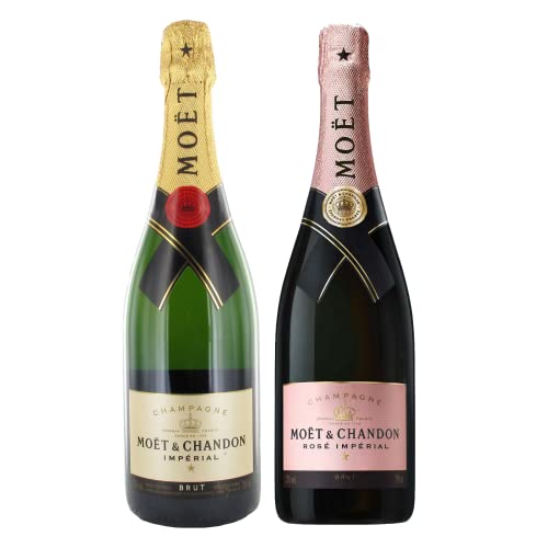 LOT CHAMPAGNE MOËT & CHANDON 2x75cL : 1 Moët Imperial + 1 Moët Rosé von Wine And More