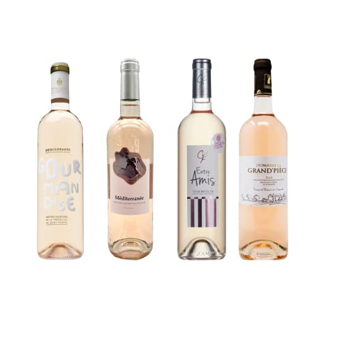 LOT Wein Rosés : 1 Mediterranée Luberon / 1 Gourmandise / 1 Grand pièce Wein de Pays / 1 Entre Amis Flassant /(4x75cl) von Wine And More