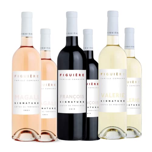 Lot Découverte Cuvée Signature Domaine Figuière – 2 Blanc Valérie ; 2 Rosé Magali ; 2 Rouge François 2021 – 6x75cL von Wine And More