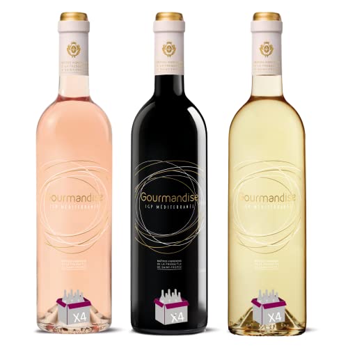 Lot Découverte Vins Gourmandise St Tropez Blanc, Rosé, Rouge – IGP Méditerranée – 12x75cL von Wine And More