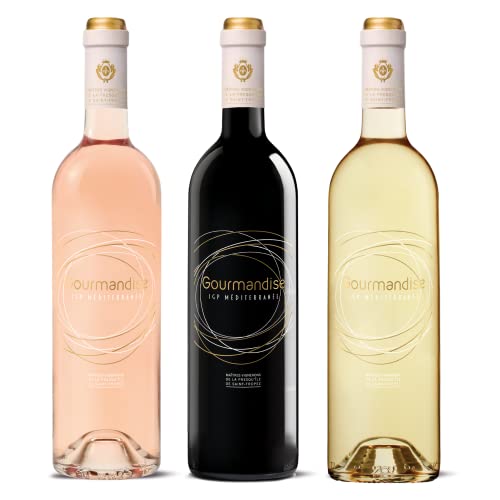 Lot Découverte Vins Gourmandise St Tropez Blanc, Rosé, Rouge – IGP Méditerranée – 3x75cL von Wine And More