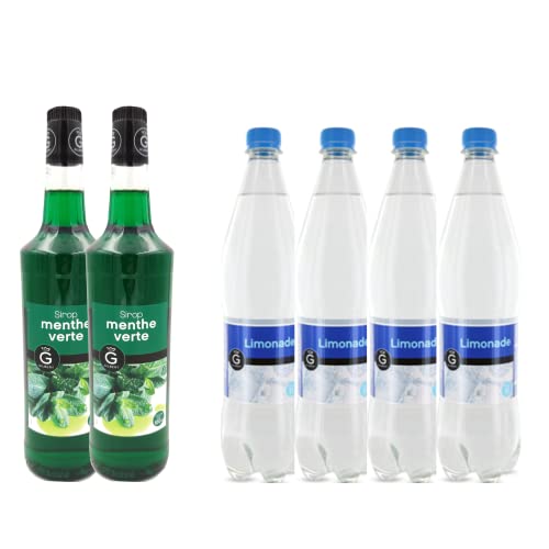 Lot Sirup Rioba & limonade:Sirup Rioba Minze (2x1L)- Rioba-limonade (4x1L) von Wine And More