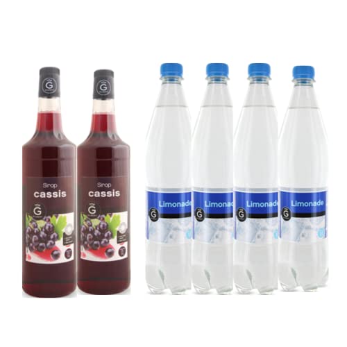 Lot Sirup Gilbert & limonade:Sirup Gilbert schwarze Johannisbeere (2x1L)- Gilbert-limonade (4x1L) von Wine And More