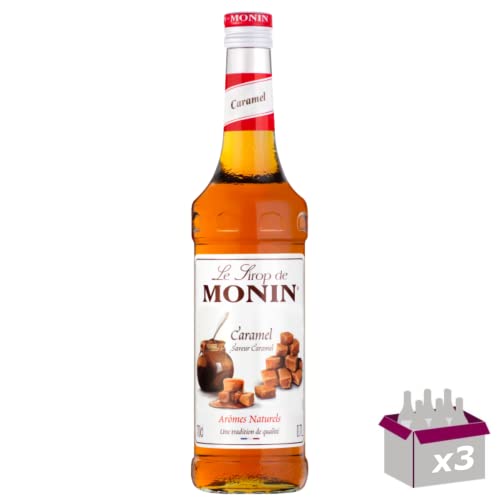 Lot de 3 Sirop Monin - Caramel - 70cL von Wine And More