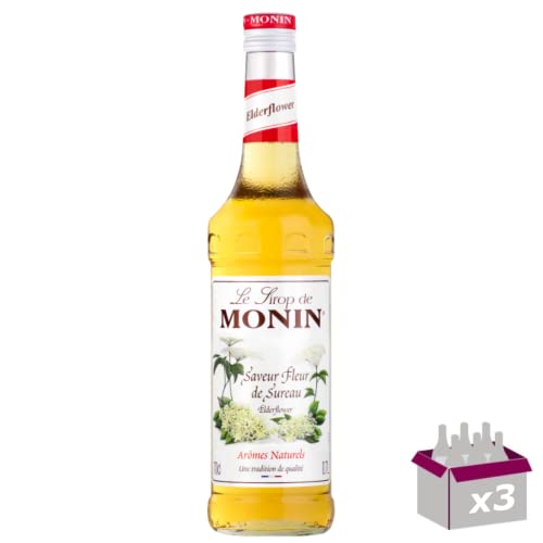 Lot de 3 Sirop Monin - Fleur de sureau - 70cL von Wine And More