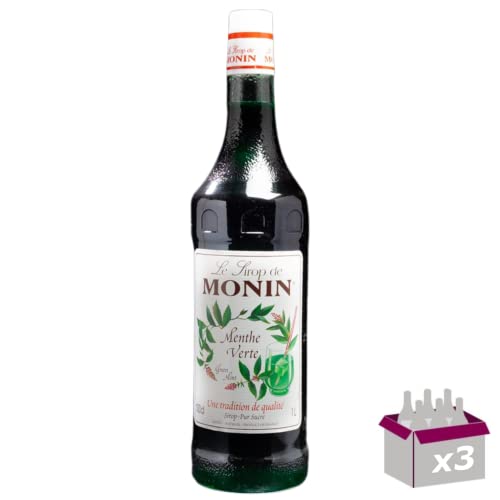 Lot de 3 Sirop Monin - Menthe 1L von Wine And More