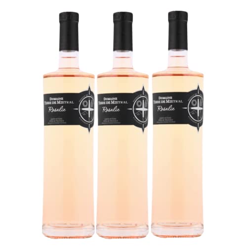 Lot de 3 Terre de Mistral – Rosé Rosalie 2021 – AOP Côtes de Provence Sainte Victoire – 3x75cL von Wine And More