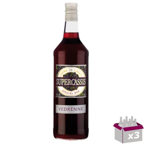Lot de 3 Vedrenne - Crème de cassis Supercassis 15° - 1L von Wine And More