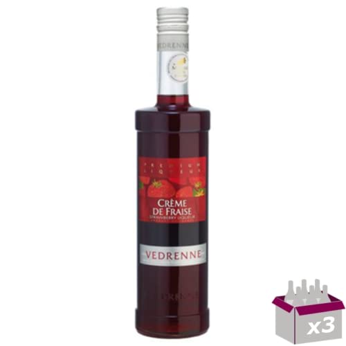 Lot de 3 Vedrenne - Crème de fraise 15° - 70cL von Wine And More