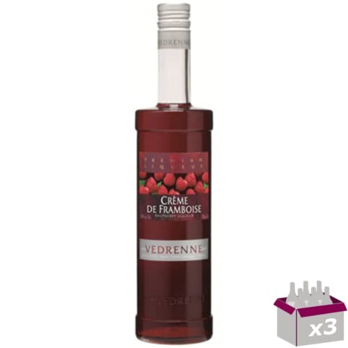 Lot de 3 Vedrenne - Crème de framboise 15° - 70cL von Wine And More