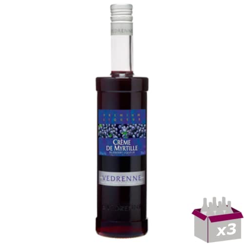 Lot de 3 Vedrenne - Crème de myrtille 15° - 70cL von Wine And More