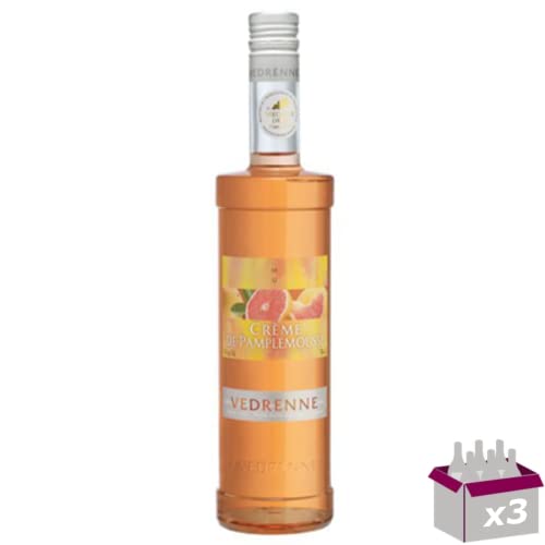 Lot de 3 Vedrenne - Crème de pamplemousse rose 15° - 70cL von Wine And More