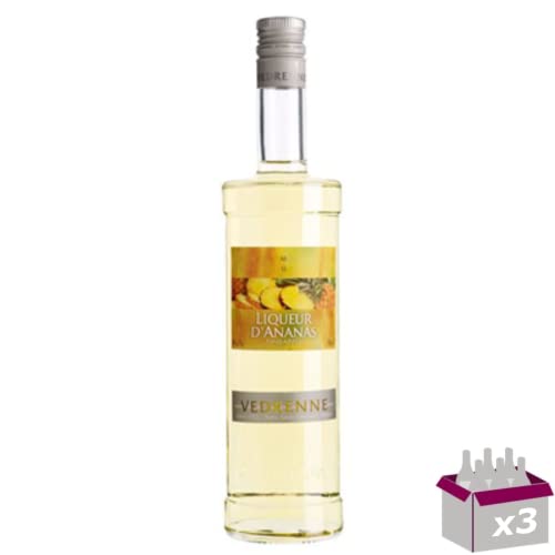 Lot de 3 Vedrenne - Liqueur d'ananas 18° - 70cL von Wine And More