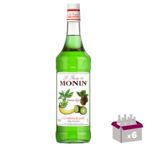 Lot de 6 Sirop Monin - Banane kiwi - 1L von Wine And More