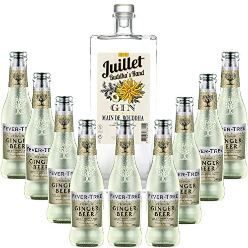 Pack Gintonic - Ferroni Gin Juillet "Main de Boudha" + 9 Fever Tree Ginger Beer Water - (50cl + 9 * 20cl) von Wine And More