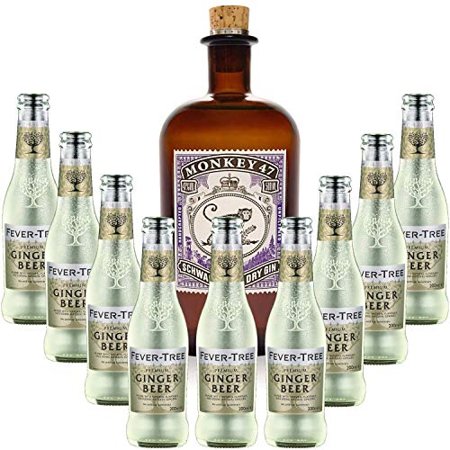 Pack Gintonic - Gin Affe +9 Fever Tree Ginger Beer Water - (50cl 20cl * + 9) von Wine And More