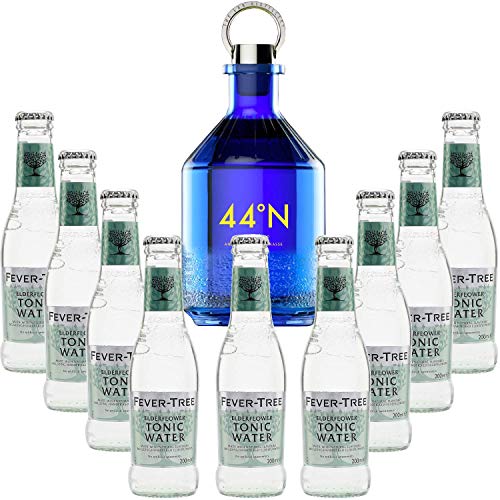 Pack Gintonic - Gin Numero 44 + 9 Fever Tree Elderflower Water - (50cl + 9 * 20cl) von Wine And More