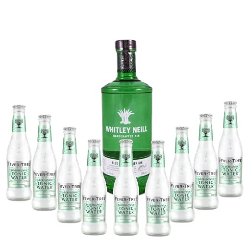 Pack gintonic -Whitley Neill – Aloe & Cucumber – 9 tonics Fever tree elder Flower von Wine And More