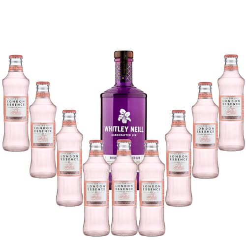 Pack gintonic -Whitley Neill – Rhubarb & Ginger – 9 tonics London Essence White Peach &Jasmin von Wine And More