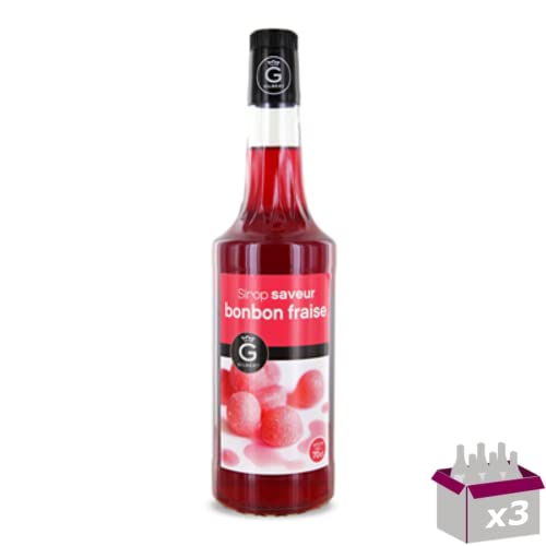 Set von 3 Gilbert -Sirupen - Strawberry Candy - 3x70cl von Wine And More