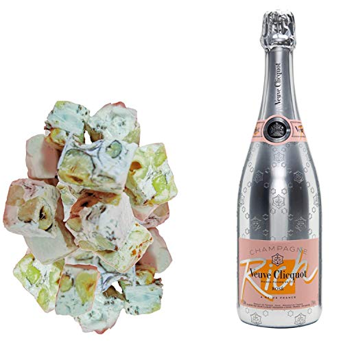 Sortiment Champagner Veuve Clicquot - Reichhaltiger Rosé & 150 g Haselnuss-Nougadets - Jonquier Deux Frères Sortiment Champagner Veuve Clicquot - Reichhaltiger Rosé & 150 g Haselnuss-Nougadets - Jonquier Deux Frères von Wine And More