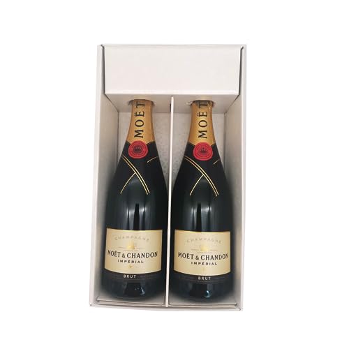 Weiße Geschenkbox - Champagner Moët & Chandon -2 brut - 2x75cl von Wine And More