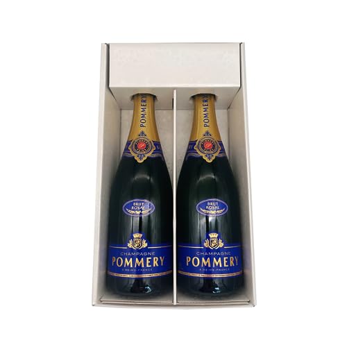Weiße Geschenkbox - Champagner Pommery - 2 Brut - 2x75cl von Wine And More
