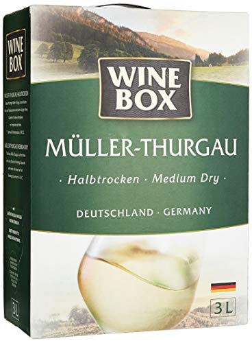 Wine Box Müller-Thurgau Landwein Rhein halbtrocken Bag-in-Box (1 x 3 l) von WineBox