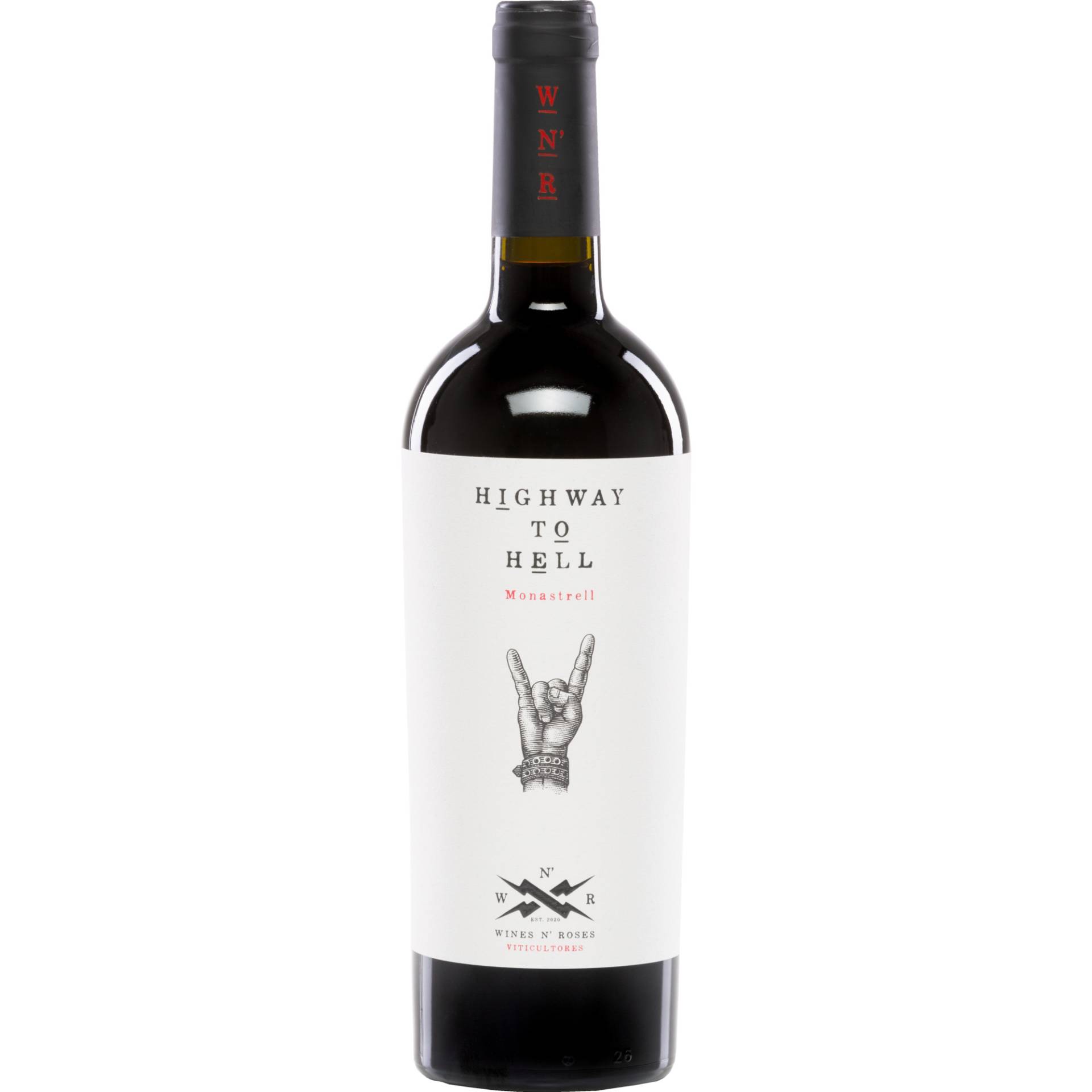 Highway To Hell Tinto, Valencia DO, Valencia, 2022, Rotwein Highway To Hell Tinto, Valencia DO, Valencia, 2022, Rotwein von Wines N' Roses Viticultores - Calle Arxidiaca Ros 35, 46630 La Font de la Figuera Valencia, Spanien