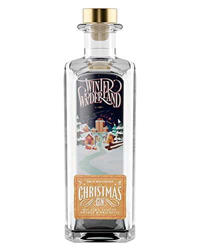 Winter Wonderland Christmas Gin mit Zimt, Vanille, Orange & Bratapfel 42% vol. (1 x 0.5 l) Geschenk für Gin Liebhaber von Winter Wonderland