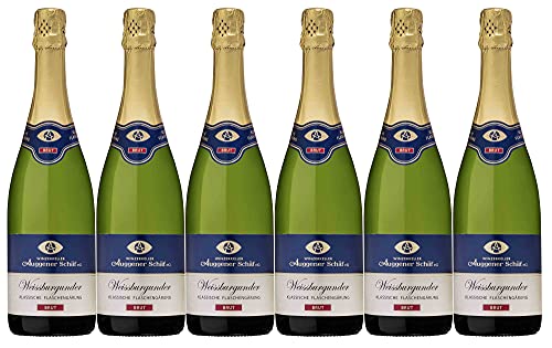 Winzerkeller Auggener Schäf Schlösslegarten Weißer Burgunder Sekt brut (6 x 0,75L) von Winzerkeller Auggener Schäf eG