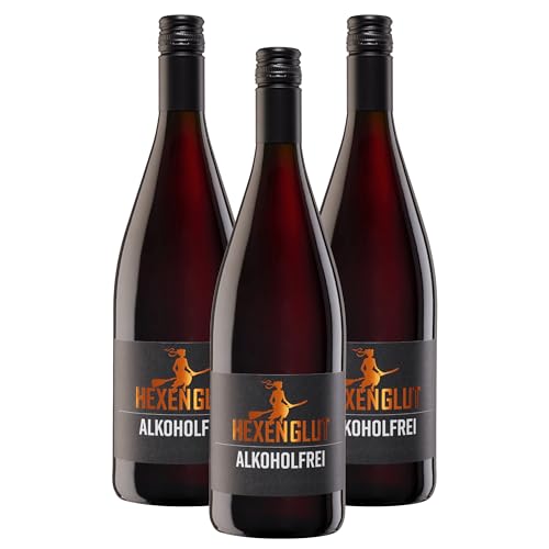 Hex vom Dasenstein Glühwein alkoholfrei Rot - HEXENGLUT - alkoholfreier Glühwein, entalkoholisierte und harmonische Rotwein Cuvée - Badischer Wein, Anbaugebiet Ortenau (3 x 1,0 l) von Winzerkeller Hex vom Dasenstein