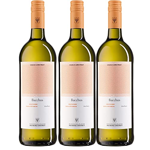 WV Freyburg-Unstrut Bacchus Weißwein Wein trocken Deutschland I Visando Paket (3 x 0.75l) von Winzervereinigung Freyburg-Unstrut