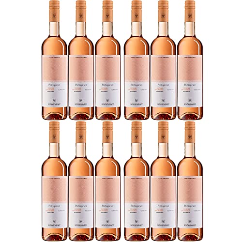 WV Freyburg-Unstrut Portugieser Weissherbst Roséwein Wein halbtrocken I Visando Paket (12 Flaschen) von Winzervereinigung Freyburg-Unstrut